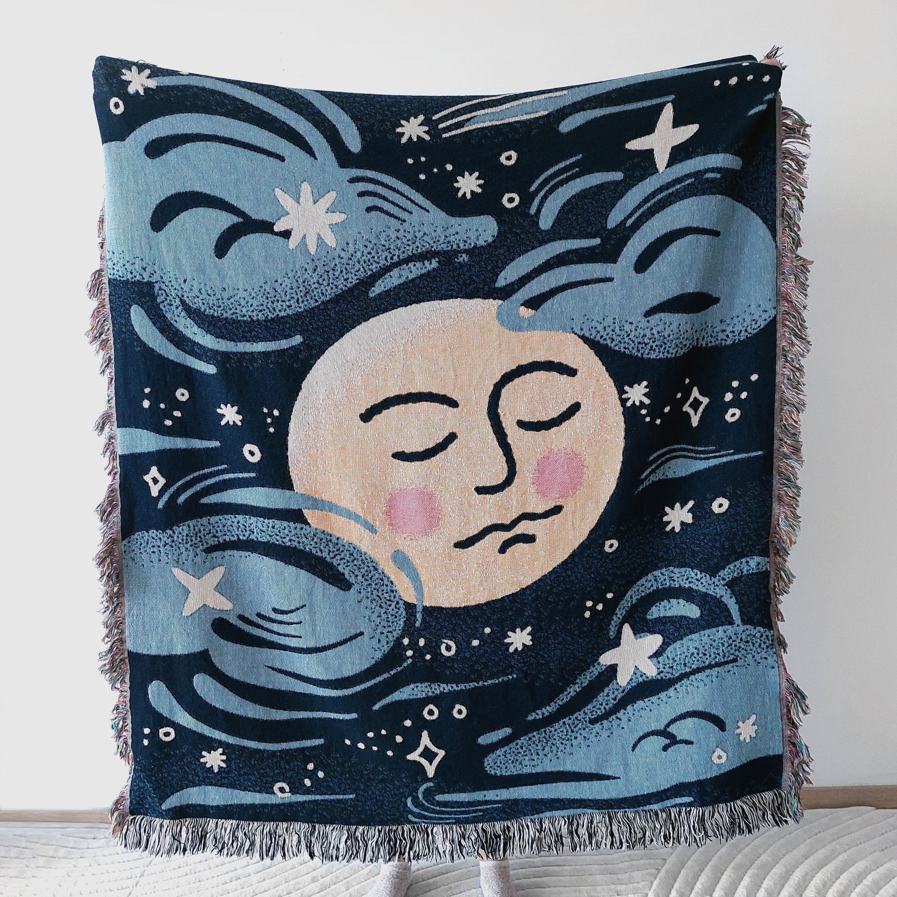 Moon Personalized Woven Blanket