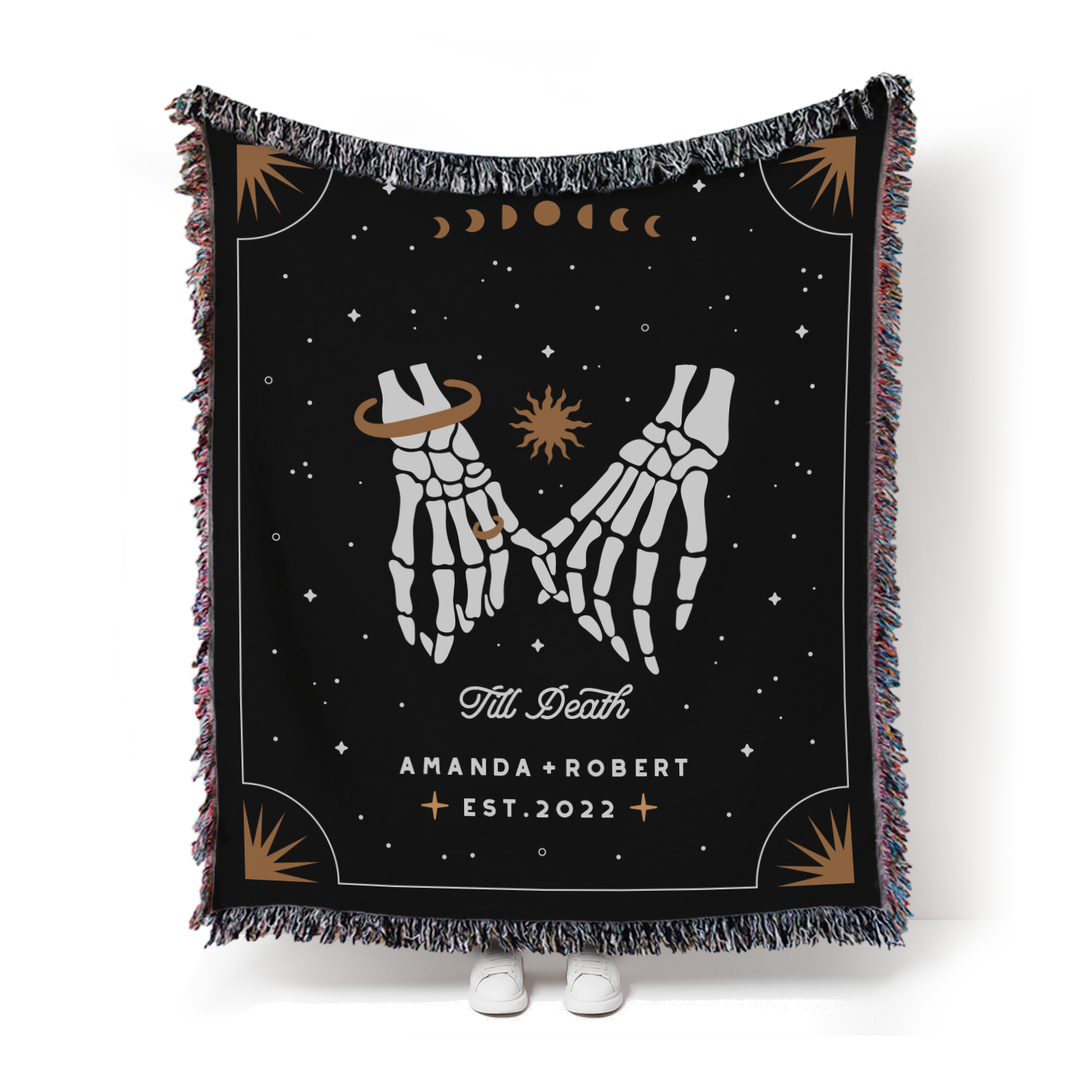 Personalized Halloween Blanket For Couples