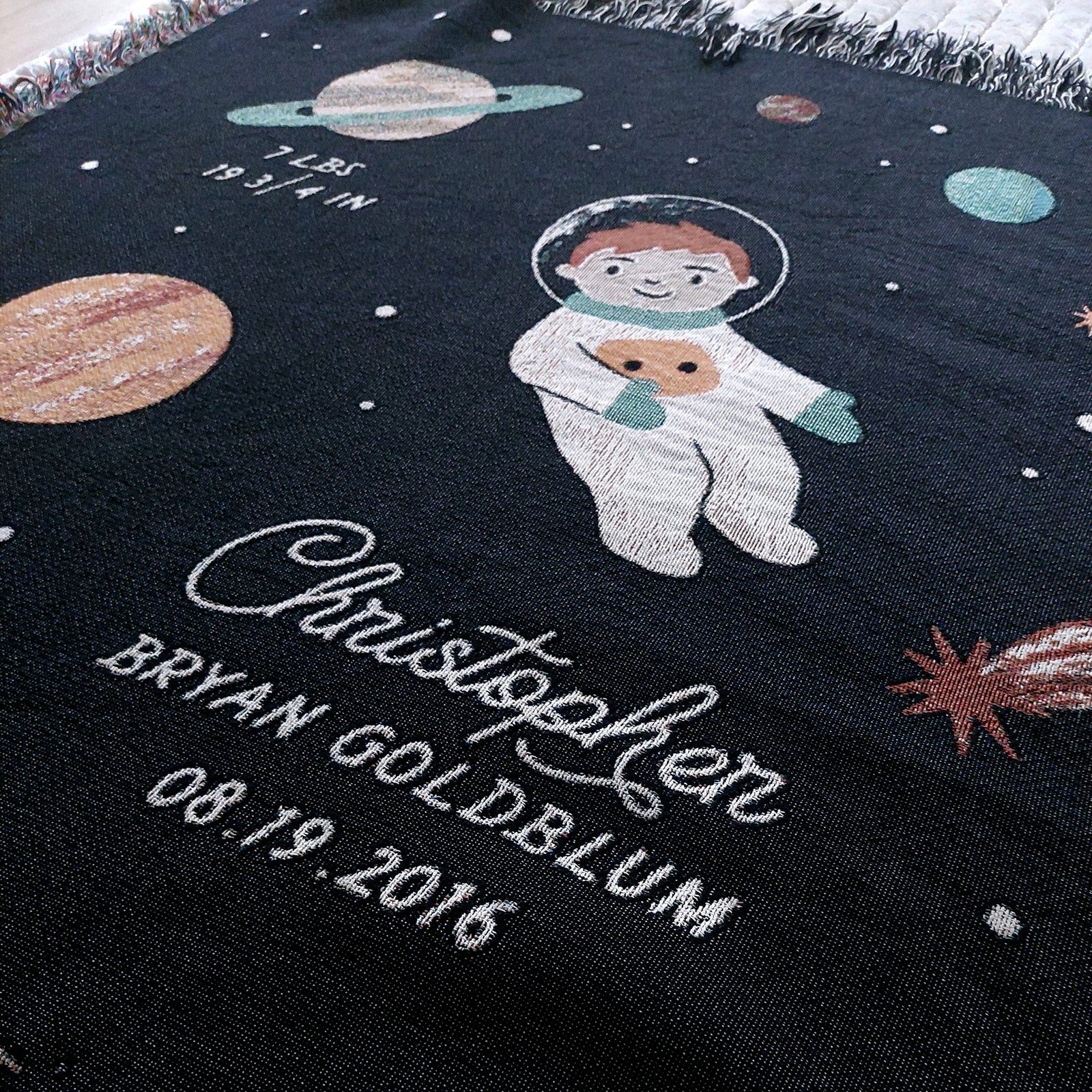 "Out of this world" Personalized Kids Blanket