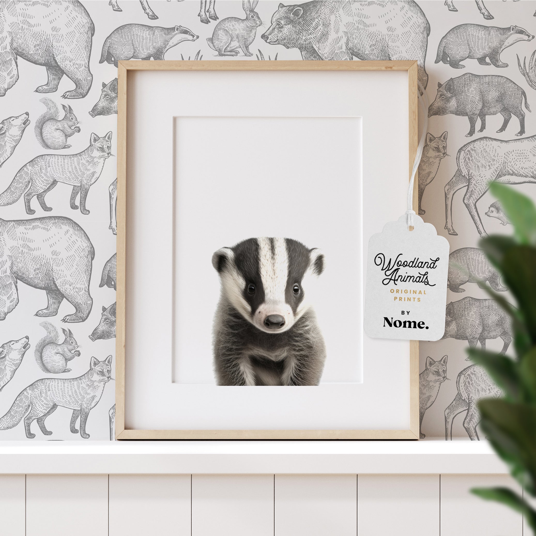 Woodland Animal Print - Baby Badger