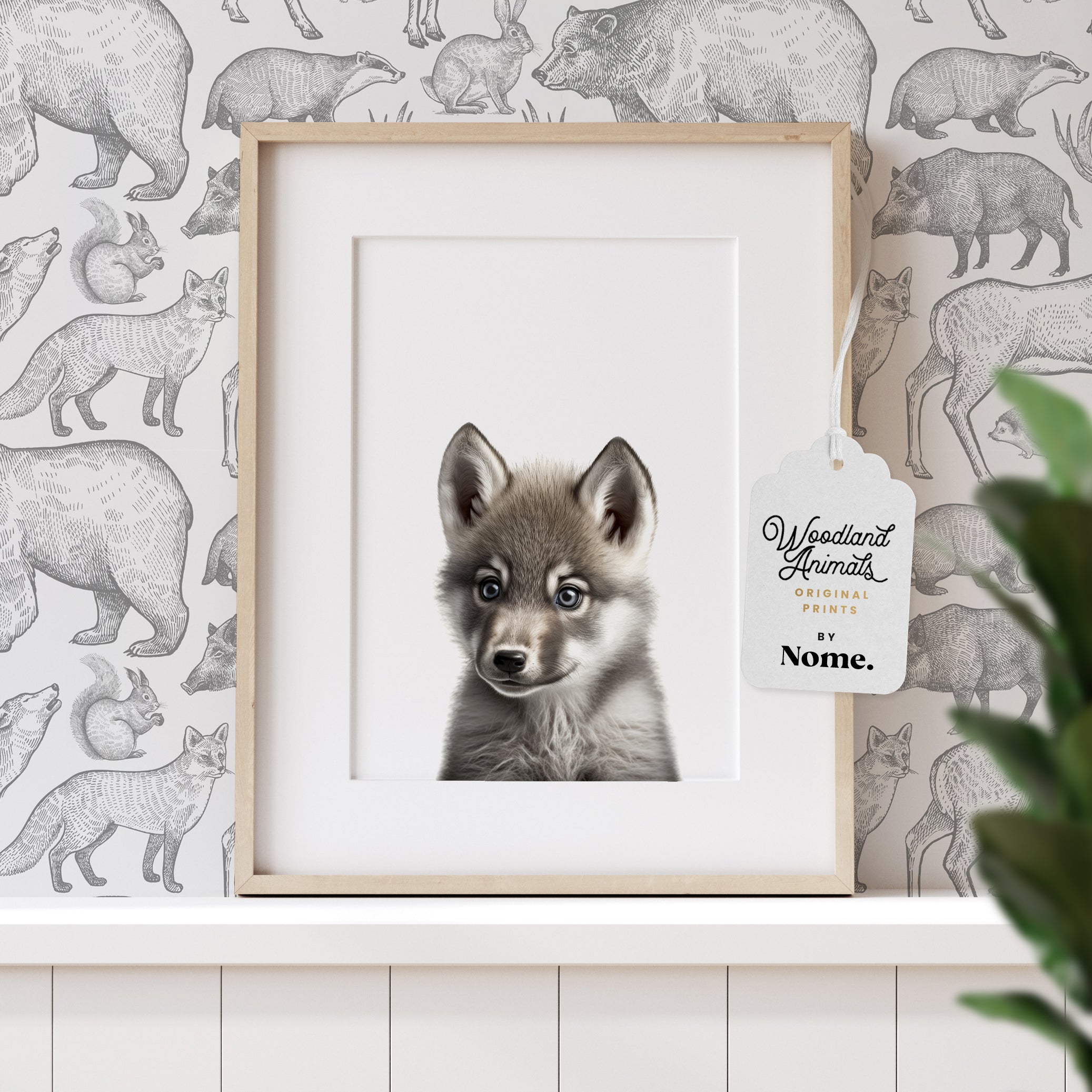 Woodland Animal Print - Baby Wolf